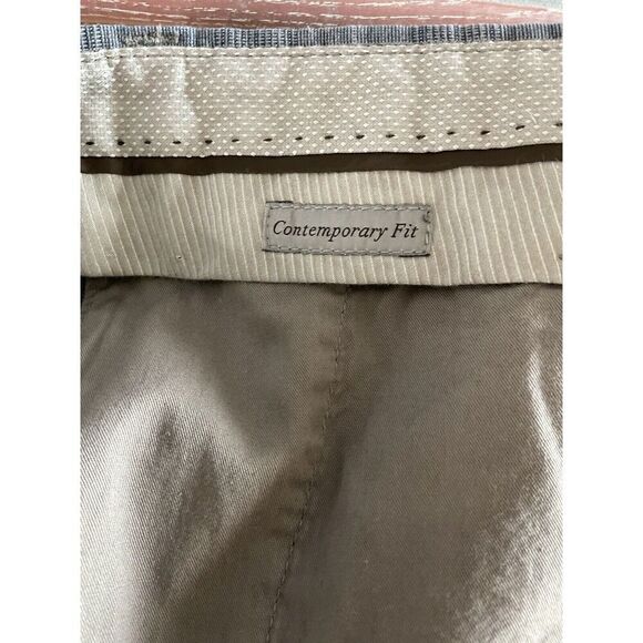 NWT Canali Gray Plaid pants 56 (40 x 35 ) Trousers Contemporary Fit Linen Blend* - Picture 13 of 16